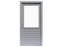 Hardhouten Meranti deur met glas Buitenmaat 109x221cm, linksdraaiend gegrond incl